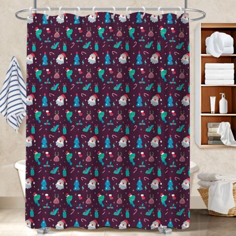 Rideau de douche tissu polyester 180x180 avec 12 œillets rideau séchage rapide pour une déco qui inspire (1/5)