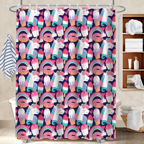 Rideau de douche en polyester 180x180 fluide protection douche pour les fêtes de fin d’année (1/5)