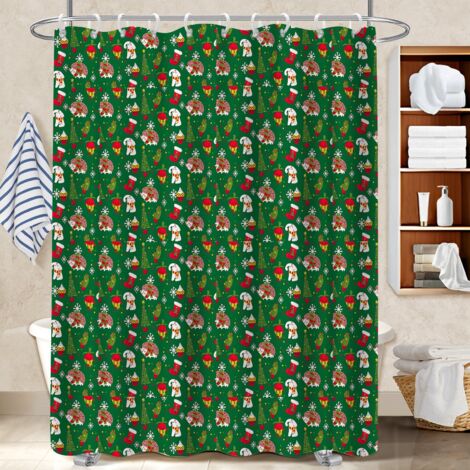 Kit rideau de douche en polyester 180x180 décoratif séparation douche pour loft industriel (1/5)