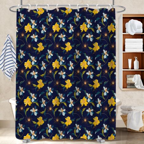 Rideau polyester pour douche 180x180 déco d‘intérieur housse de baignoire pour salle de bain avec baignoire (1/5)