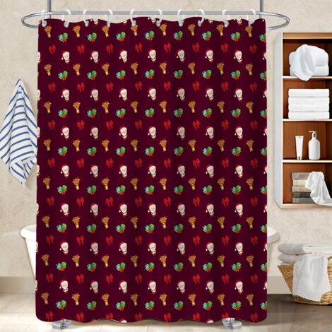 Rideau de bain imprimé polyester 180x180 antifongique housse de baignoire pour campin (1/5)