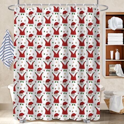 Kit rideau de douche en polyester 180x180 décoratif protection douche pour accueillir l’été dans sa maison (1/5)