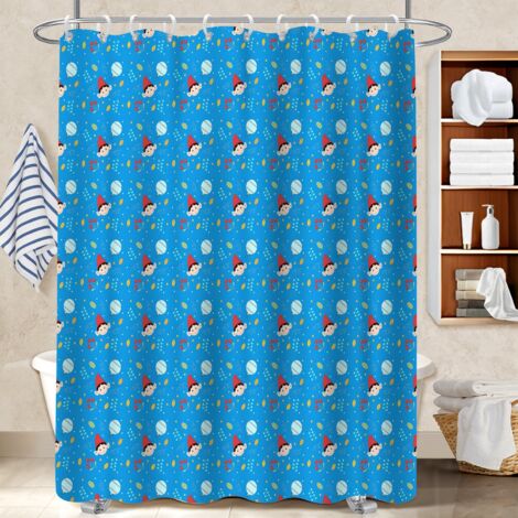 Kit rideau de douche en polyester 180x180 avec motif polyester pour salle de bain pour un coin douche ressourçant (1/5)