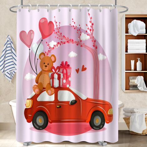 Kit rideau de douche en polyester 180x180 Élégant voile de douche pour créer une ambiance spa (1/5)