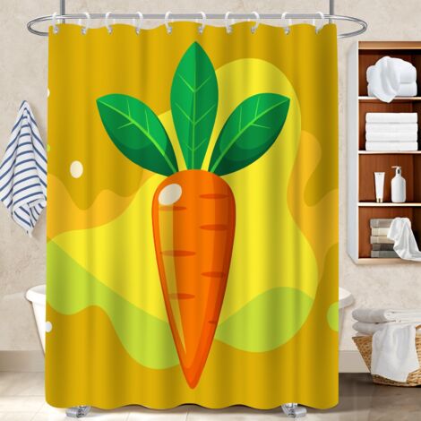 Voile de douche polyester 180x180 poids aux ourlets rideau séchage rapide pour dans une salle de bain design (1/5)