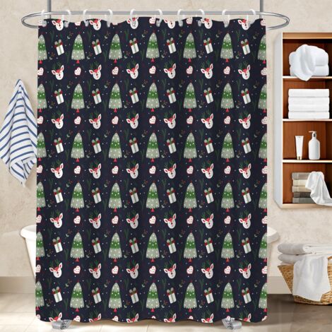 Rideau douche polyester 180x180 souple et fluide rideau étanche pour cabine de douche (1/5)