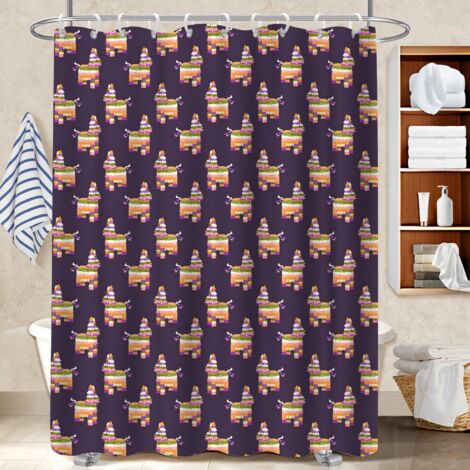 Ensemble rideau de douche polyester avec anneaux 180x180 avec 12 œillets housse de baignoire pour un printemps fleuri dans la salle de bain (1/5)