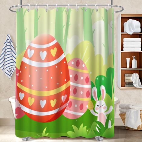 Rideau douche imperméable polyester 180x180 bordure lestée séparation douche pour une déco qui inspire (1/5)
