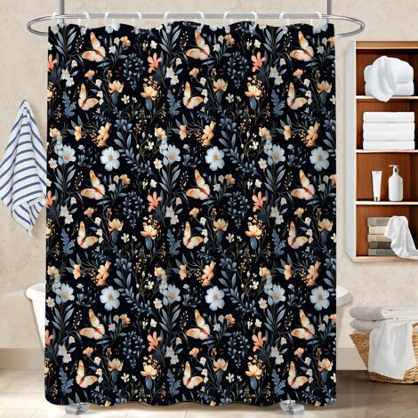 Rideau douche imperméable polyester 180x180 esthétique rideau imperméable pour une déco d’hiver réconfortante (1/5)