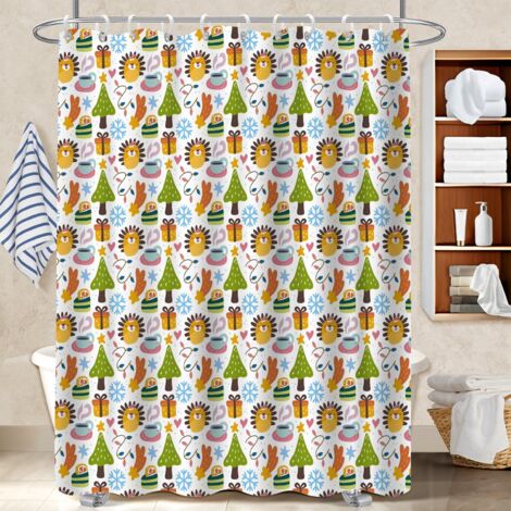 Rideau polyester pour douche 180x180 moderne cache baignoire pour famille nombreuse (1/5)