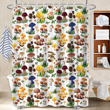 Voile de douche polyester 180x180 lavable polyester pour salle de bain pour une ambiance tropicale et dépaysante (1/5)