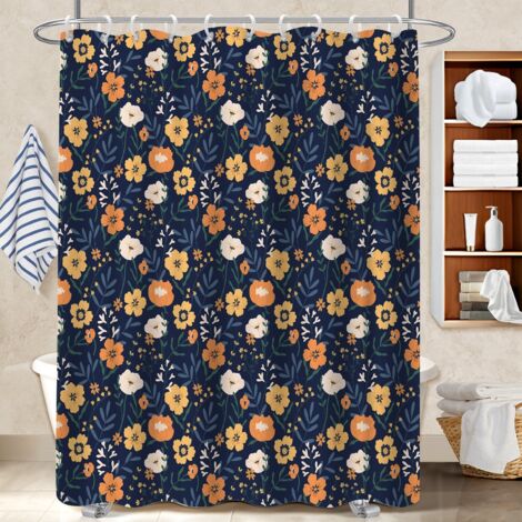 Rideau douche polyester 180x180 lavable protection douche pour cabine de douche (1/5)