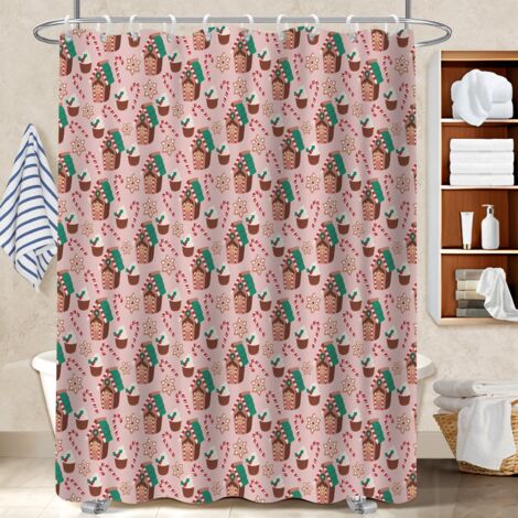 Rideau de bain imprimé polyester 180x180 Évasion rideau étanche pour salle de bain (1/5)