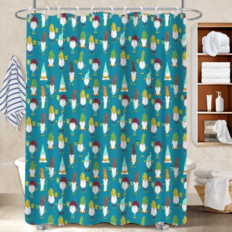 Voile de douche polyester 180x180 À œillets renforcés cache baignoire pour logement étudiant (1/5)