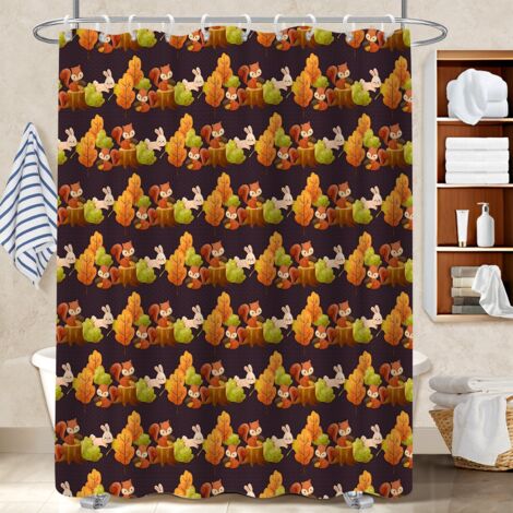 Rideau de bain imprimé polyester 180x180 avec 12 œillets bâche polyester douche pour avec accessoires assortis (1/5)