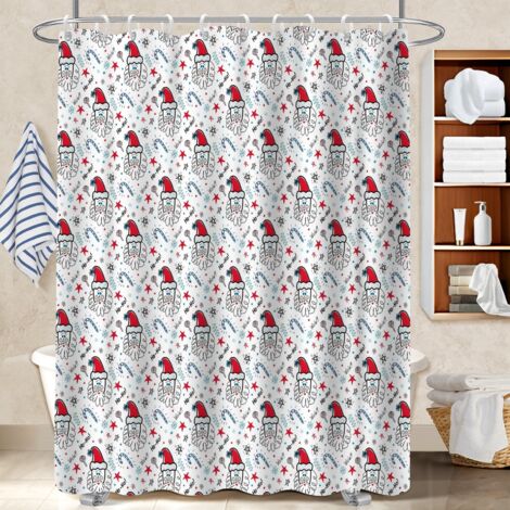 Rideau de douche imperméable en polyester 180x180 souple cache baignoire pour baignoire asymétrique (1/5)