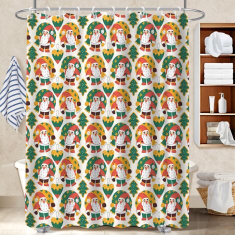 Rideau de bain imprimé polyester 180x180 Étanche polyester pour salle de bain pour avec accessoires assortis (1/5)