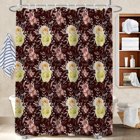 Rideau de douche imperméable en polyester 180x180 artistique bâche de douche pour un coin douche ressourçant (1/5)