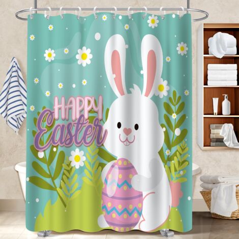 Rideau de douche 180x180 avec motif rideau séchage rapide pour salle de bain (1/5)