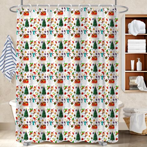 Rideau de bain imprimé polyester 180x180 aéré rideau séchage rapide pour mobi (1/5)