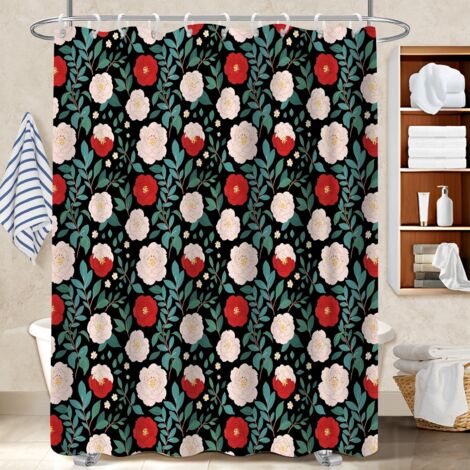 Rideau de douche 180x180 cocooning rideau étanche pour rafraîchir sa salle de bain (1/5)