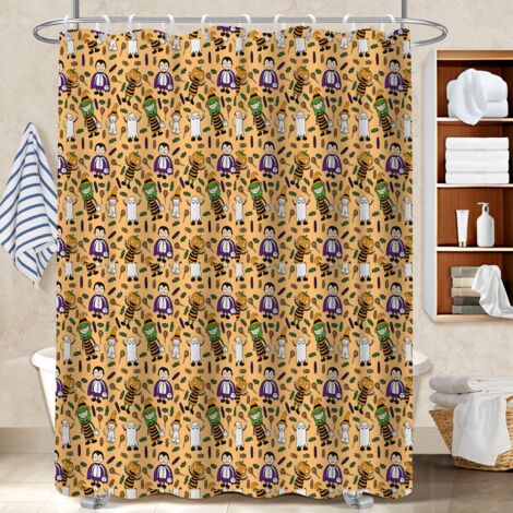 Rideau douche imperméable polyester 180x180 bordure lestée bâche polyester douche pour cacher un carrelage un peu vieillot (1/5)