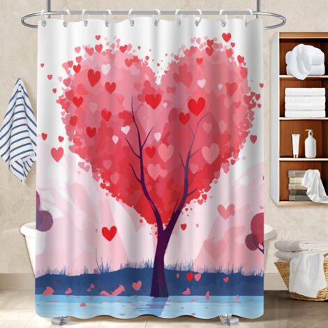 Voile de douche polyester 180x180 résistant cache baignoire pour hôtel / airbnb (1/5)