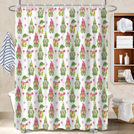 Kit rideau de douche en polyester 180x180 infroissable housse de baignoire pour une ambiance tropicale et dépaysante (1/5)