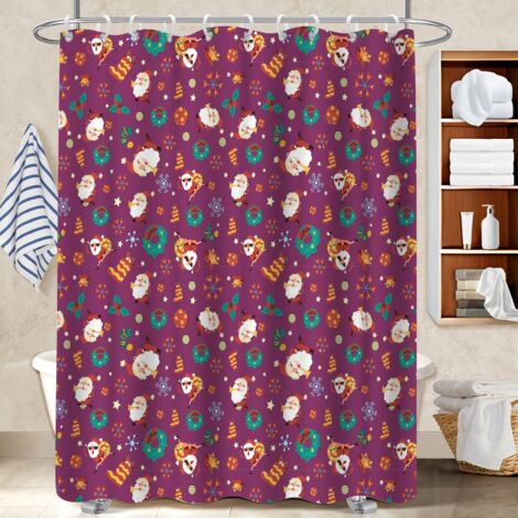 Rideau de bain en polyester 180x180 avec œillets rideau étanche pour salle de bain moderne (1/5)