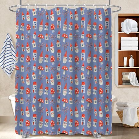 Rideau douche polyester 180x180 tissu respirant voile de douche pour cabine de douche (1/5)