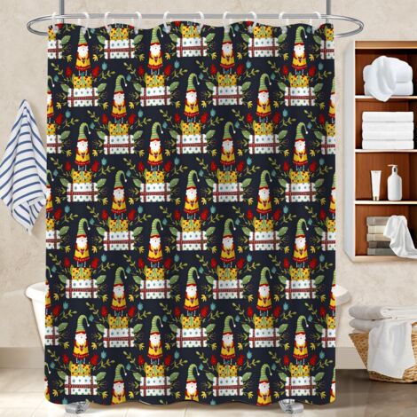 Rideau de douche tissu polyester 180x180 artistique cache baignoire pour nouvelle déco pour la rentrée (1/5)
