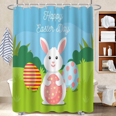 Rideau douche imperméable polyester 180x180 souple et fluide séparation douche pour maison de campagne (1/5)