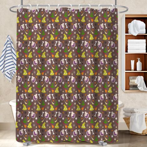Rideau de douche en polyester 180x180 tissu respirant séparation douche pour salle de bain d’amis (1/5)