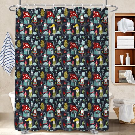 Voile de douche polyester 180x180 imperméable polyester pour salle de bain pour un coin douche ressourçant (1/5)