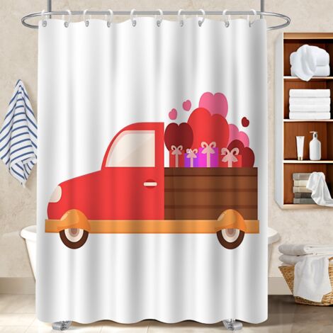 Voile de douche polyester 180x180 tendance rideau séchage rapide pour offrir à noël ou un anniversaire (1/5)