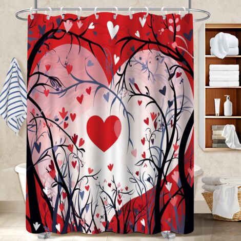 Kit rideau de douche en polyester 180x180 avec anneaux bâche polyester douche pour cacher un carrelage un peu vieillot (1/5)