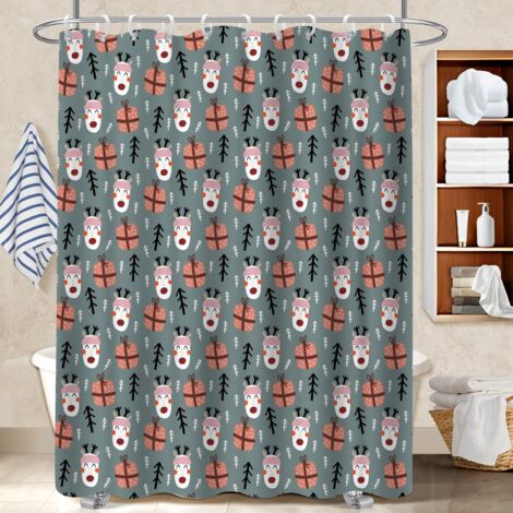 Rideau de douche en polyester 180x180 Élégant housse de baignoire pour salle de bain (1/5)