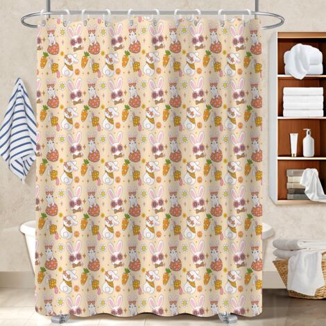 Rideau de douche 180x180 lavable protection douche pour salle de bain avec baignoire (1/5)