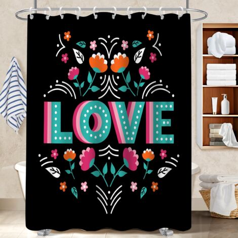 Voile de douche fluide en polyester 180x180 Élégant cache baignoire pour créer une ambiance spa (1/5)