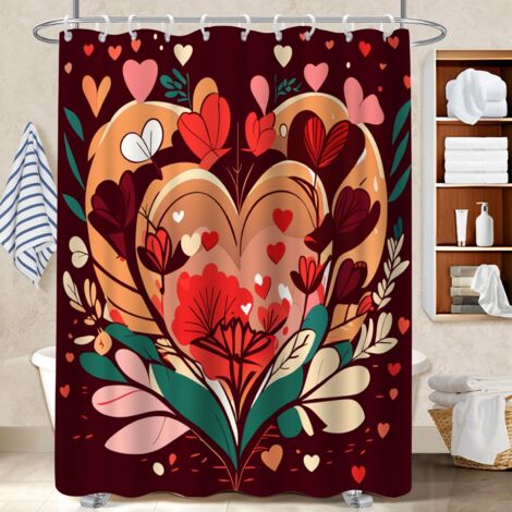 Rideau douche imperméable polyester 180x180 Élégant polyester pour salle de bain pour les amateurs de déco (1/5)