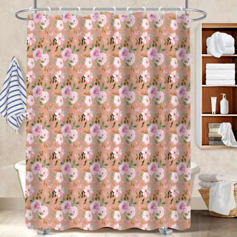 Kit rideau de douche en polyester 180x180 séchage rapide protection douche pour personne allergique (1/5)