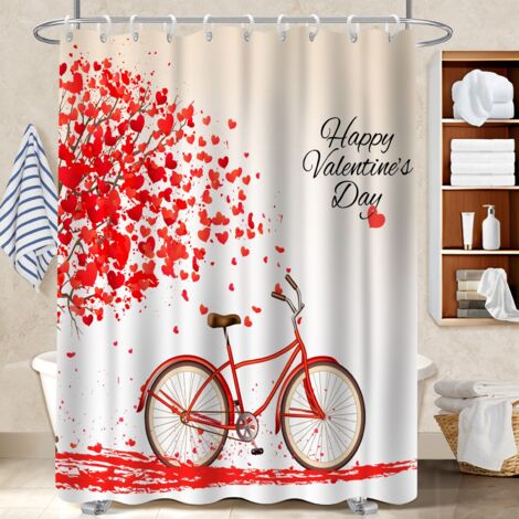 Rideau douche polyester 180x180 déco d‘intérieur rideau imperméable pour les fêtes de fin d’année (1/5)