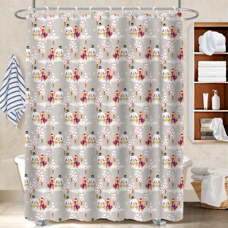 Rideau de bain imprimé polyester 180x180 original bâche polyester douche pour un éveil en douceur le matin (1/5)