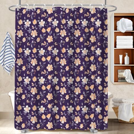 Kit rideau de douche en polyester 180x180 Élégant rideau séchage rapide pour une touche de gaieté et de couleur (1/5)