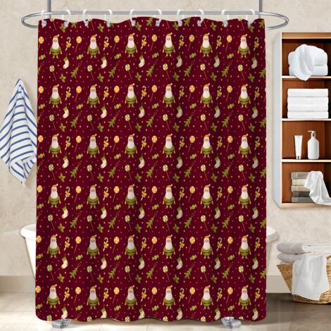 Rideau douche imperméable polyester 180x180 artistique voile de douche pour campin (1/5)