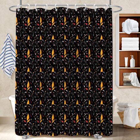 Rideau de douche tissu polyester 180x180 avec anneaux polyester pour salle de bain pour cacher un carrelage un peu vieillot (1/5)