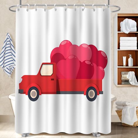 Ensemble rideau de douche polyester avec anneaux 180x180 moderne bâche de douche pour un intérieur cosy et chaleureux (1/5)