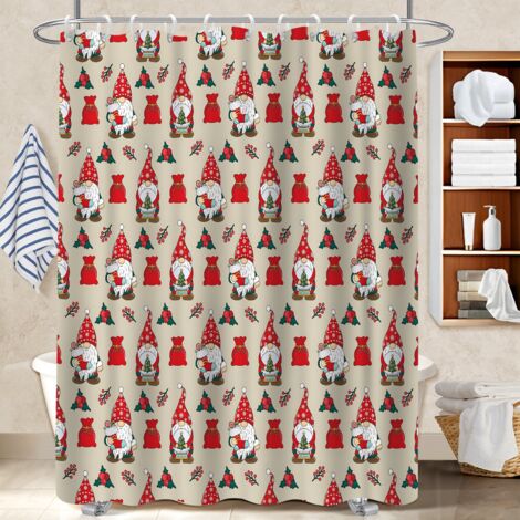 Voile de douche polyester 180x180 À œillets renforcés séparation douche pour maison de vacances au bord de la mer (1/5)