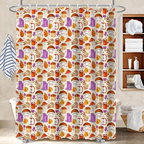 Kit rideau de douche en polyester 180x180 résistant rideau étanche pour une déco moderne (1/5)