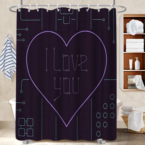Rideau de douche imperméable en polyester 180x180 souple voile de douche pour loft industriel (1/5)